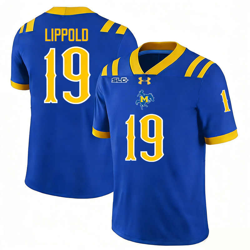 McNeese Cowboys #19 Devin Lippold College Football Jerseys,Uniforms-Royal
